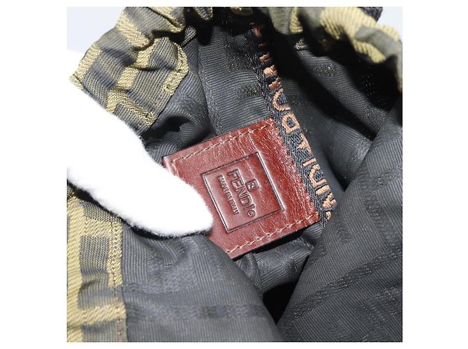 Pochette FENDI Zucca Canvas Nero Marrone Auth 194034A - vista 10