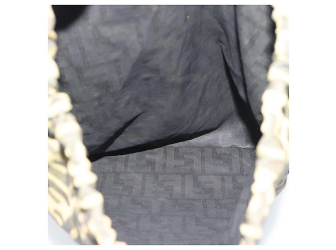 Pochette FENDI Zucca Canvas Nero Marrone Auth 194034A - vista 11