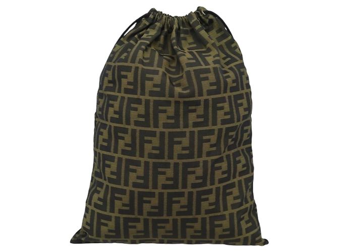 Pochette FENDI Zucca Canvas Nero Marrone Auth 194034A - vista 2