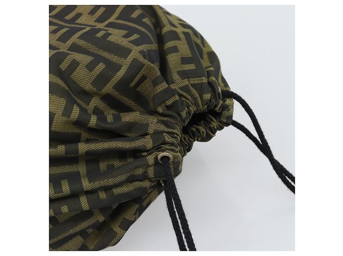 Pochette FENDI Zucca Canvas Nero Marrone Auth 194034A - vista 6