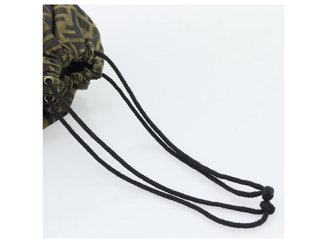 Pochette FENDI Zucca Canvas Nero Marrone Auth 194034A - vista 7