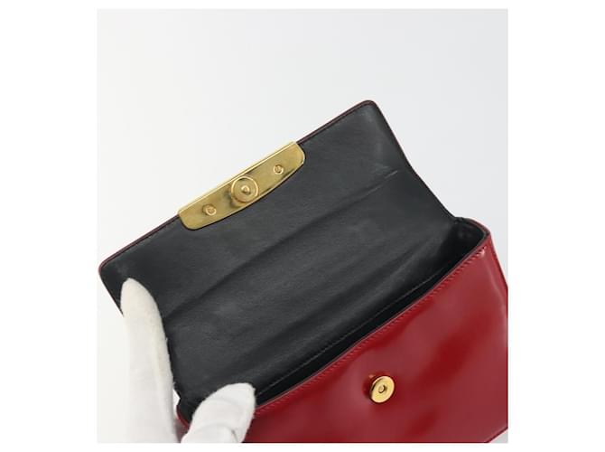 Borsa PRADA in pelle rossa e oro Auth 192949V Rosso D'oro - vista 20