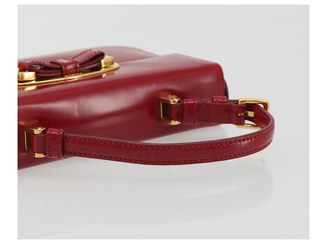 Borsa PRADA in pelle rossa e oro Auth 192949V Rosso D'oro - vista 7