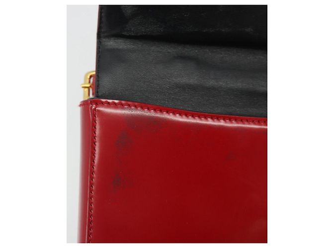 Borsa PRADA in pelle rossa e oro Auth 192949V Rosso D'oro - vista 8