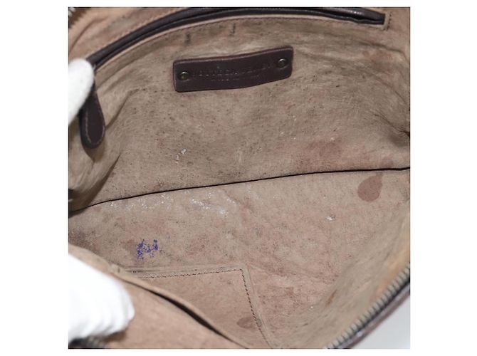 BORSA A SPALLA BOTTEGA VENETA INTRECCIATO Pelle Marrone Argento Auth BA14156 - Ansicht 11