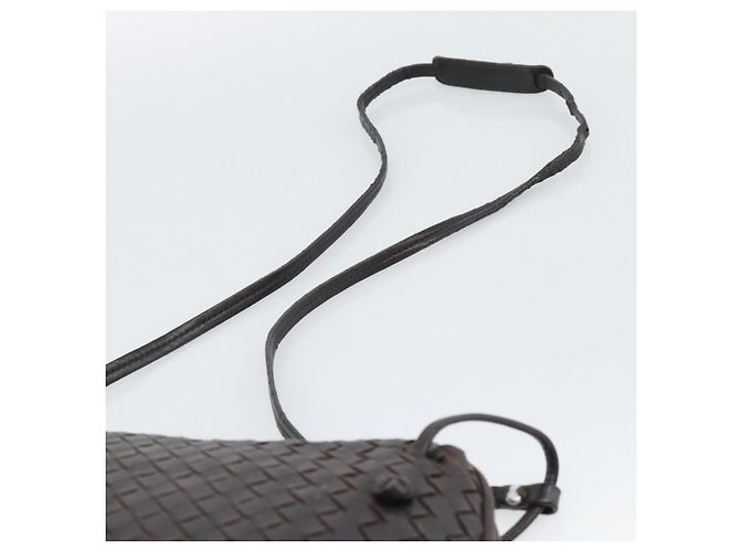 BORSA A SPALLA BOTTEGA VENETA INTRECCIATO Pelle Marrone Argento Auth BA14156 - Ansicht 8