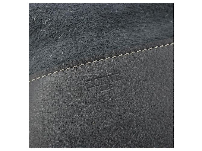 Clutch LOEWE in pelle grigia Auth ep15192 Marrone - vista 12