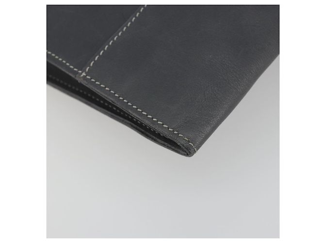 Clutch LOEWE in pelle grigia Auth ep15192 Marrone - vista 14