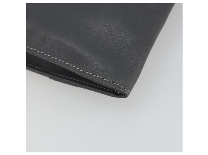 Clutch LOEWE in pelle grigia Auth ep15192 Marrone - vista 16