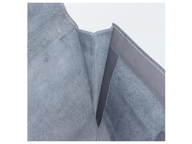 Clutch LOEWE in pelle grigia Auth ep15192 Marrone - vista 17