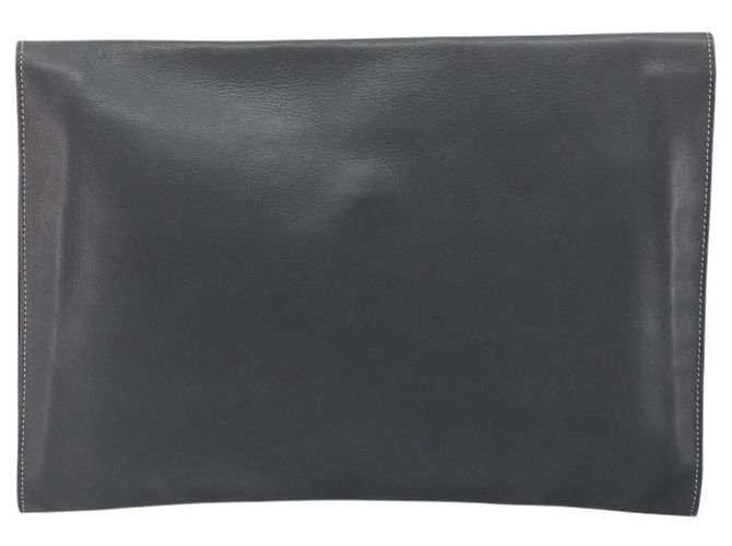 Clutch LOEWE in pelle grigia Auth ep15192 Marrone - vista 2