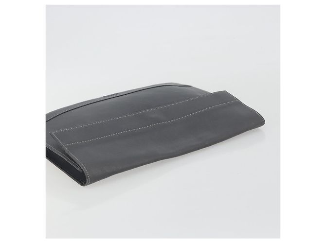 Clutch LOEWE in pelle grigia Auth ep15192 Marrone - vista 5