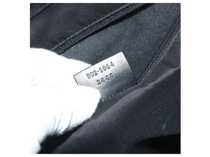 Borsa Tote GUCCI GG Canvas Nera Argento 002 1064 3444 Auth am12094V Nero - vista 11