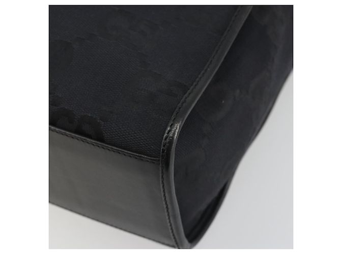Borsa Tote GUCCI GG Canvas Nera Argento 002 1064 3444 Auth am12094V Nero - vista 16