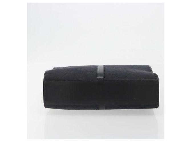 Borsa Tote GUCCI GG Canvas Nera Argento 002 1064 3444 Auth am12094V Nero - vista 5