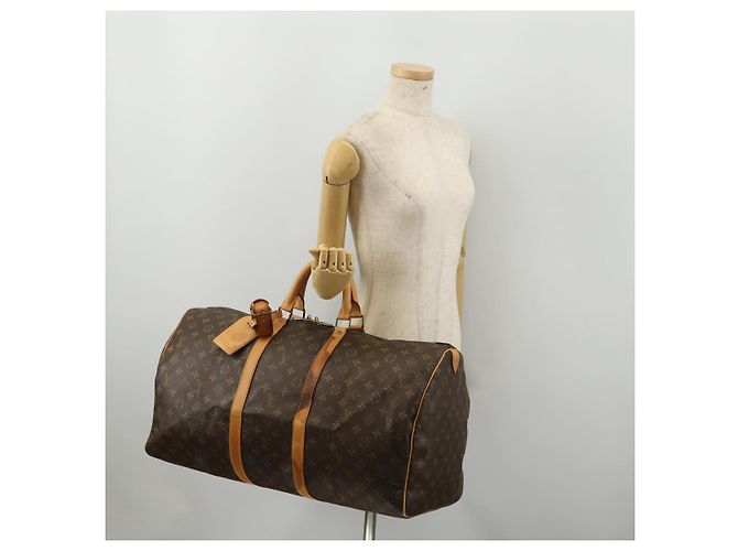 LOUIS VUITTON Monogram Keepall 55 Boston Bag M41424 LV Auth bs36244 Monogramma - vista 23