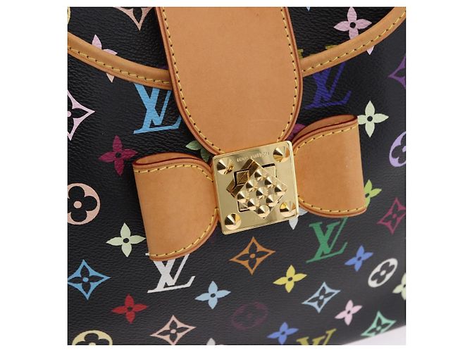 LOUIS VUITTON Borsa Tote Monogram Multicolor Annie GM Black M40304 LV Auth ka5405V Nero - vista 10