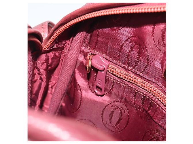 Borsa a Spalla CARTIER Must Line Pelle Bordeaux Oro Auth 194006 D'oro Bordò - vista 22
