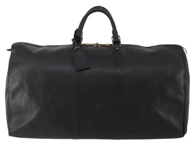 LOUIS VUITTON Epi Keepall 60 Boston Bag Noir M42942 LV Auth bs35863 Nero - vista 13
