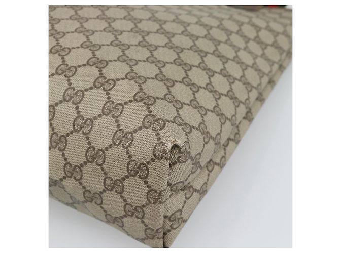 GUCCI GG Supreme Web Sherry Line Tote Bag PVC Beige 39 02 003 Auth 193140 - Ansicht 15