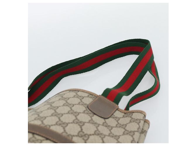 GUCCI GG Supreme Web Sherry Line Tote Bag PVC Beige 39 02 003 Auth 193140 - Ansicht 8