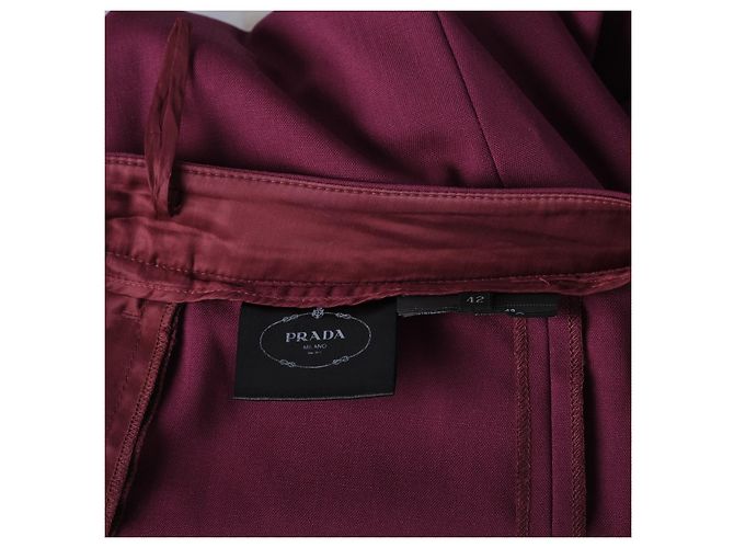 Conjunto coordenado de seda roxa Prada: túnica e calças de alfaiataria Roxo - vista 10