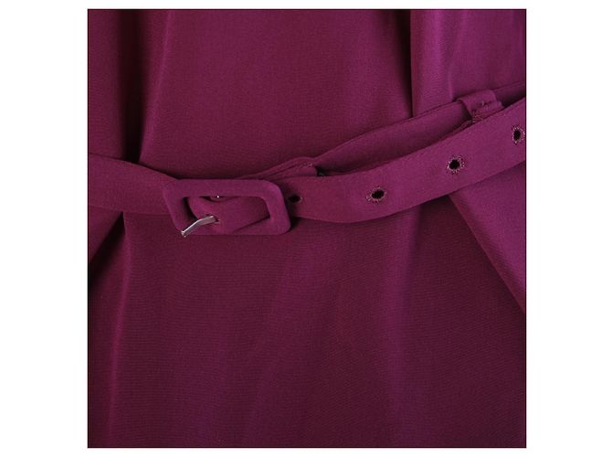 Conjunto coordenado de seda roxa Prada: túnica e calças de alfaiataria Roxo - vista 14