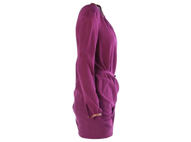 Conjunto coordenado de seda roxa Prada: túnica e calças de alfaiataria Roxo - vista 5