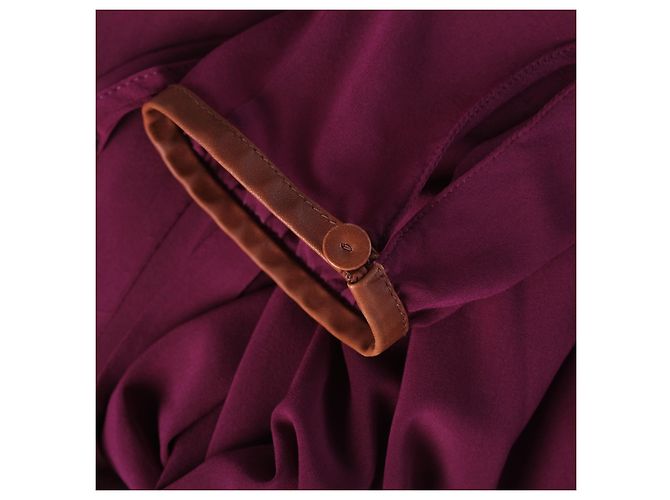 Conjunto coordenado de seda roxa Prada: túnica e calças de alfaiataria Roxo - vista 8