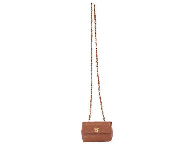 Timeless Borsa a tracolla Chanel Extra Mini in pelle trapuntata Marrone - vista 2