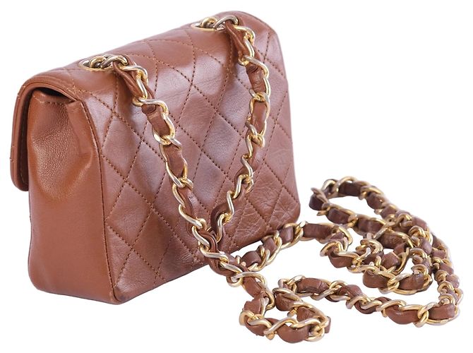 Timeless Borsa a tracolla Chanel Extra Mini in pelle trapuntata Marrone - vista 3