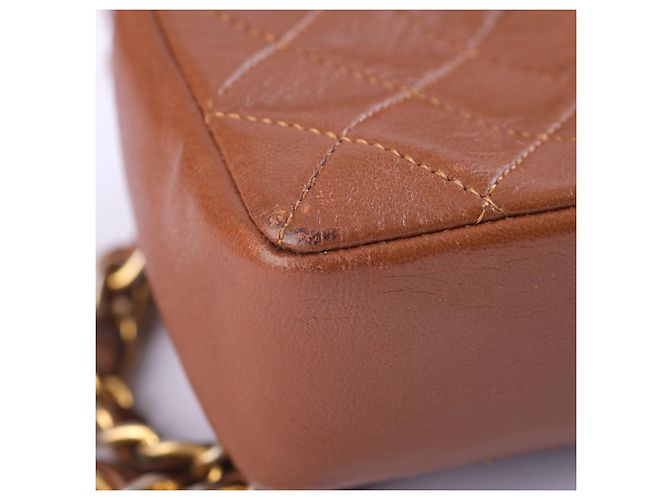Timeless Borsa a tracolla Chanel Extra Mini in pelle trapuntata Marrone - vista 8