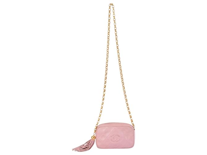 Mini bolsa camera Chanel rosa acolchoada - vista 2