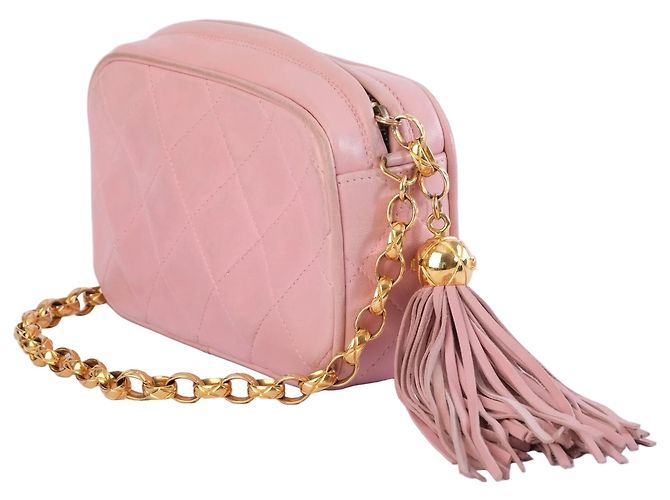 Mini bolsa camera Chanel rosa acolchoada - vista 3
