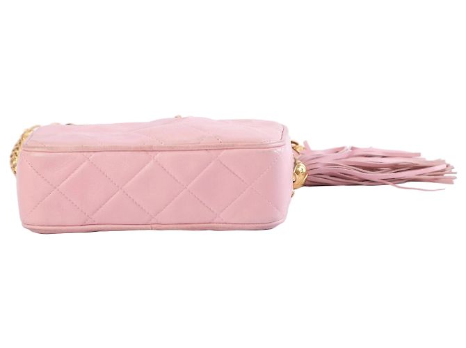 Mini bolsa camera Chanel rosa acolchoada - vista 5