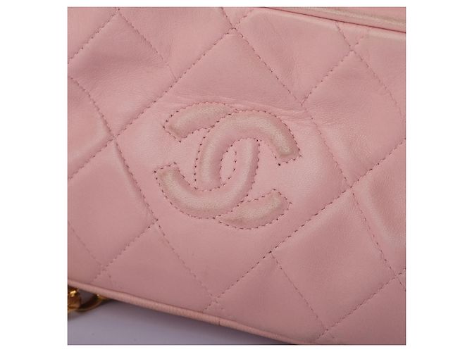 Mini bolsa camera Chanel rosa acolchoada - vista 6