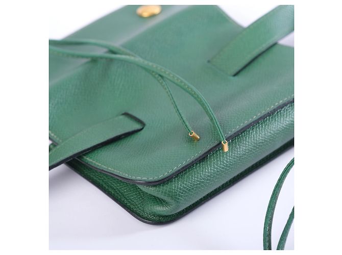 Pochette da cintura in pelle Epsom verde Hermès - vista 6