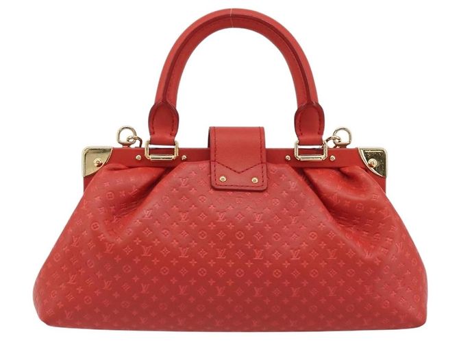 Clutch Louis Vuitton Monogram Top Handle in tela Monogram Rosso - vista 2