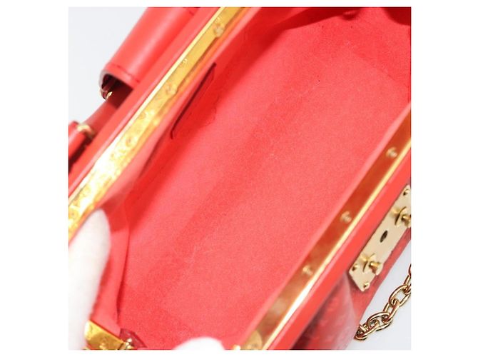 Clutch Louis Vuitton Monogram Top Handle in tela Monogram Rosso - vista 5
