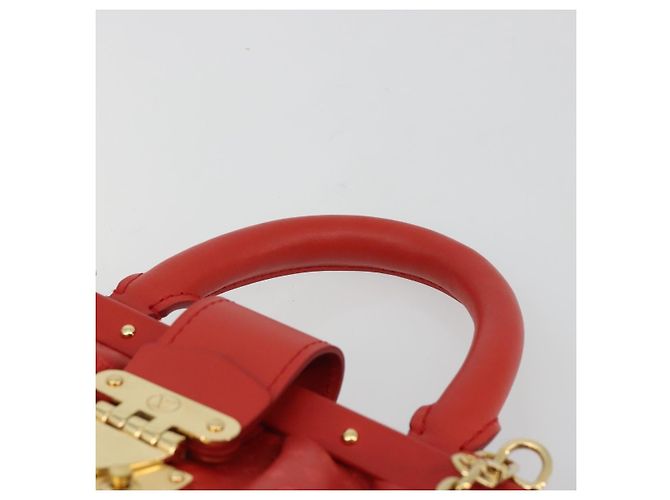 Clutch Louis Vuitton Monogram Top Handle in tela Monogram Rosso - vista 7