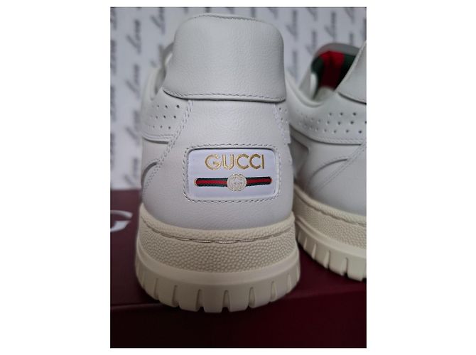 Gucci Re-Web Leder Sneaker Weiß - Ansicht 4