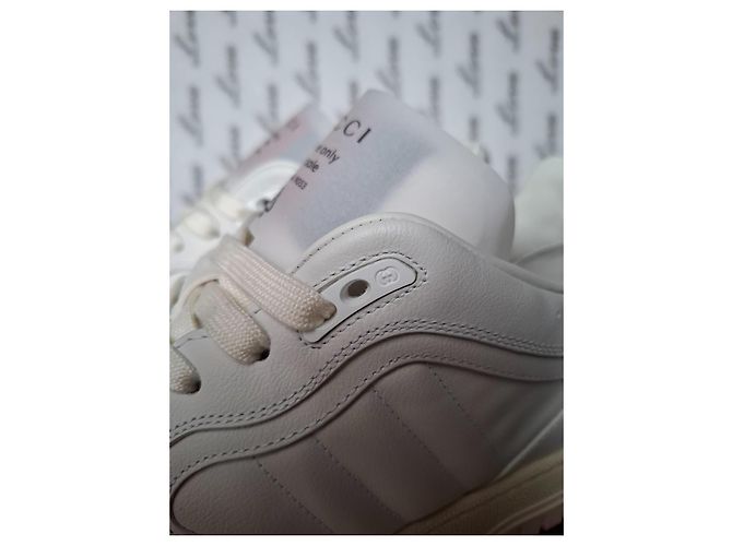 Gucci Re-Web Leder Sneaker Weiß - Ansicht 5