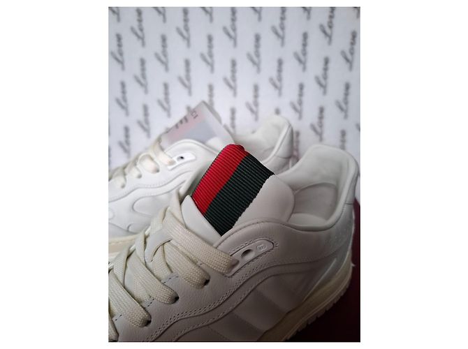 Gucci Re-Web Leder Sneaker Weiß - Ansicht 6