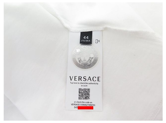 NEUF HAUT VERSACE MANCHES COURTES MEDUSA SEQUINS 44 IT M 48 FR COTON TOP - vue 5