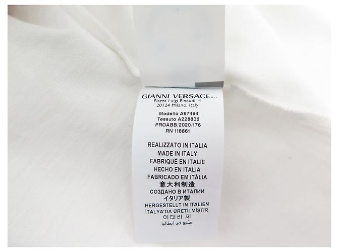 NEUF HAUT VERSACE MANCHES COURTES MEDUSA SEQUINS 44 IT M 48 FR COTON TOP - vue 7