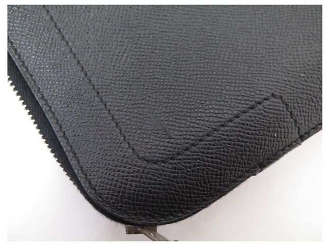 Hermès BORSA CARTELLA HERMES SERVIETTE 57 IN PELLE EPSOM NERA MACBOOK Nero - vista 15