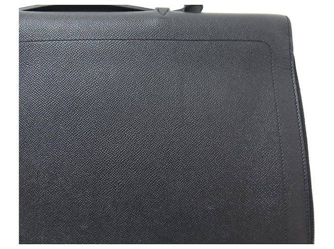 Hermès BORSA CARTELLA HERMES SERVIETTE 57 IN PELLE EPSOM NERA MACBOOK Nero - vista 16