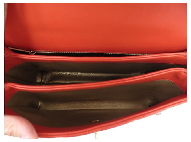NUOVA BORSA CHANEL COCO HANDLE TRACCOLLA PELLE CORALLO HAND BAG PURSE NEW Arancione - vista 10