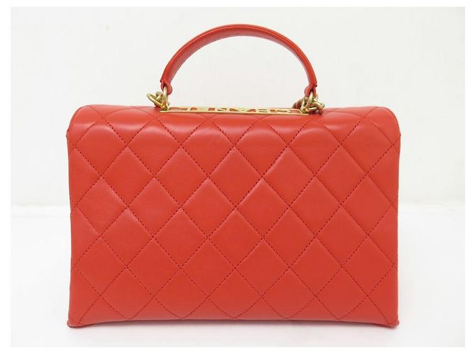 NUOVA BORSA CHANEL COCO HANDLE TRACCOLLA PELLE CORALLO HAND BAG PURSE NEW Arancione - vista 2