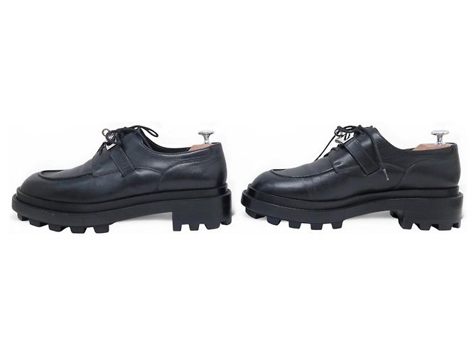 Hermès SCARPE HERMES FIRST OXFORD H2229457ZH 41 PELLE NERA + SCATOLA Nero - vista 2
